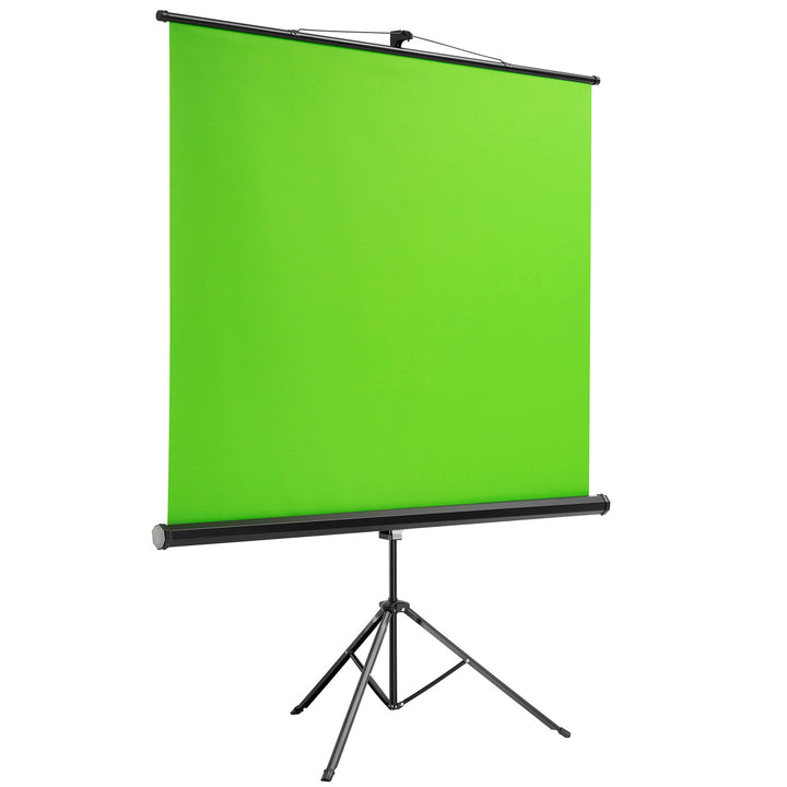 Maclean MC-931 Green Screen Background with Adjustable Stand 92" 150 x 180cm Tripod Greenscreen for Photography, Video, Live Streaming Photo Background Adjustable Height