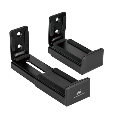 Maclean MC-932 Soporte universal para barra de sonido, soporte de pared para barra de sonido, fijación de caja de altavoz, profundidad ajustable, 90 ~ 154 mm, hasta 15 kg, par de soportes