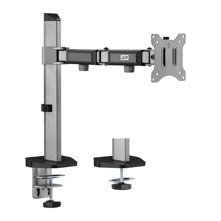 Deluxe Gelenk-Monitorhalterung Tischhalterung 17-32" Zoll Schwenkbar Neigbar Höhenverstellbar Doppelarm VESA 75x75 100x100 bis 9kg (1-Fach)