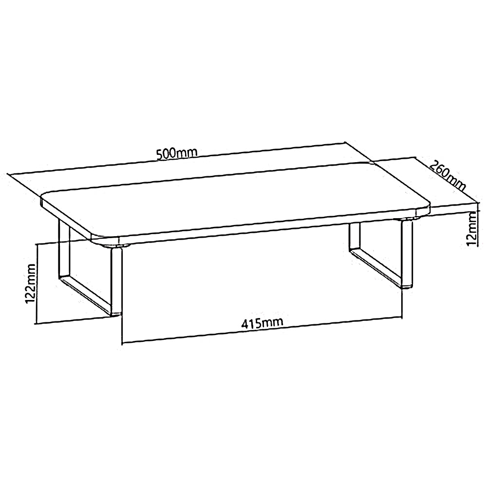 Monitorständer 13"- 32" Bildschirmerhöhung Laptopständer Schreibtischaufsatz Bildschirm Ständer bis 20kg 50x26x12.2cm