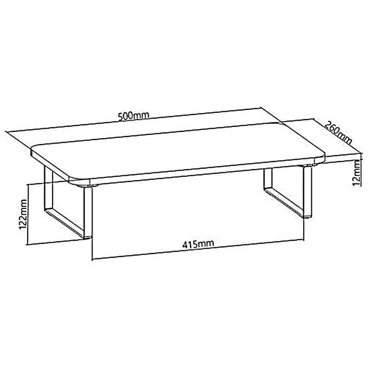 Supporto per monitor/portatile Maclean, max. 20kg, (500x260x122mm), MC-933