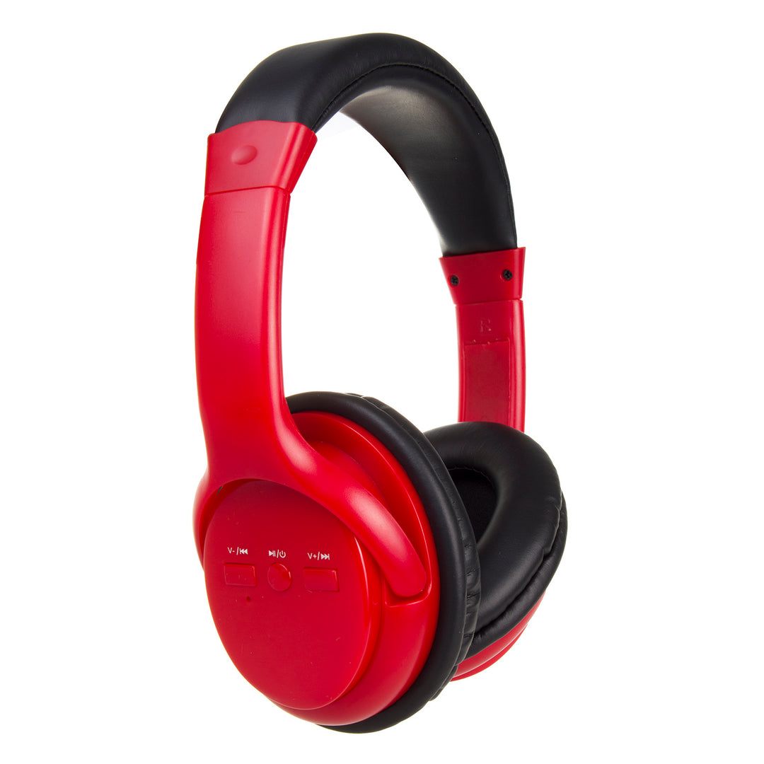 Over-Ear Bluetooth-Kopfhörer Wireless Kabellos Bluetooth V5.0 Kompatibel mit Android iOS Gaming Gym 200 mAh Akku (Rot)