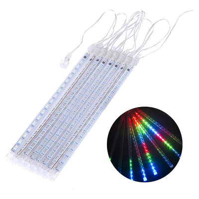 Maclean MCE411 DEL Solar Fairy Lights String 144 LED RGB Battery IP44 Icicle Christmas Tree