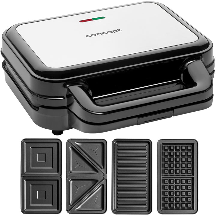 Sandwichera XXL 4en1 900W con platos intercambiables Concept SV3070