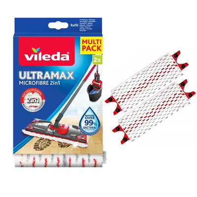 Vileda 167720 Multipack 2x Vileda Ultramax Ultramat Turbo Refill Ersatzpads-2 Stück-Original