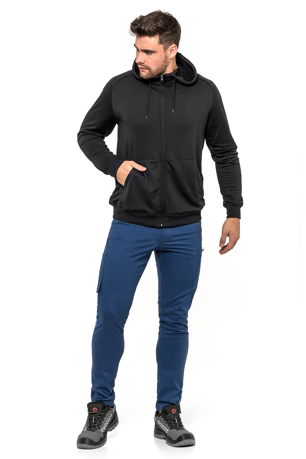 Avacore TUBBOS Slim-stretch Werkbroek Slim fit Reflecterende biezen en logo's 97% katoen 3% elastaan Maat 56