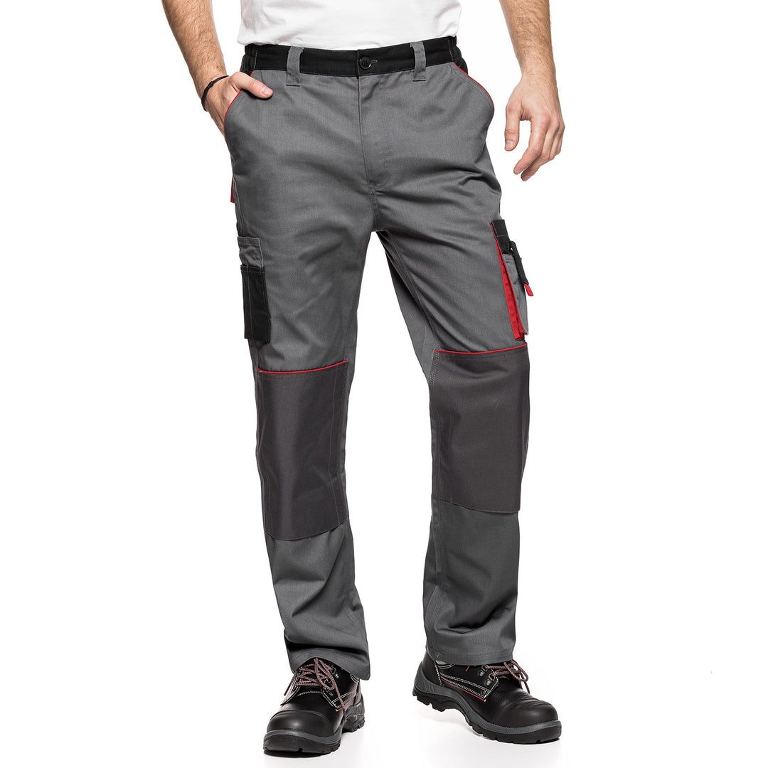 Pantalones de trabajo para hombre talla 48 (86-90) LENNOX AVACORE GRIS-NEGRO