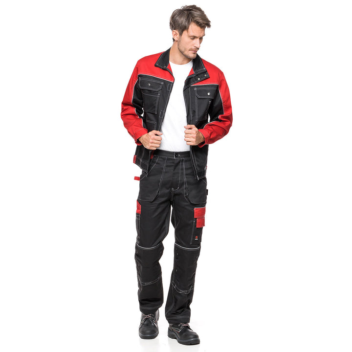 Helios Pants Black/Red, Size 54 (98-103) – Durable Workwear with a Stylish Contrast for Enhanced Comfort and Performance