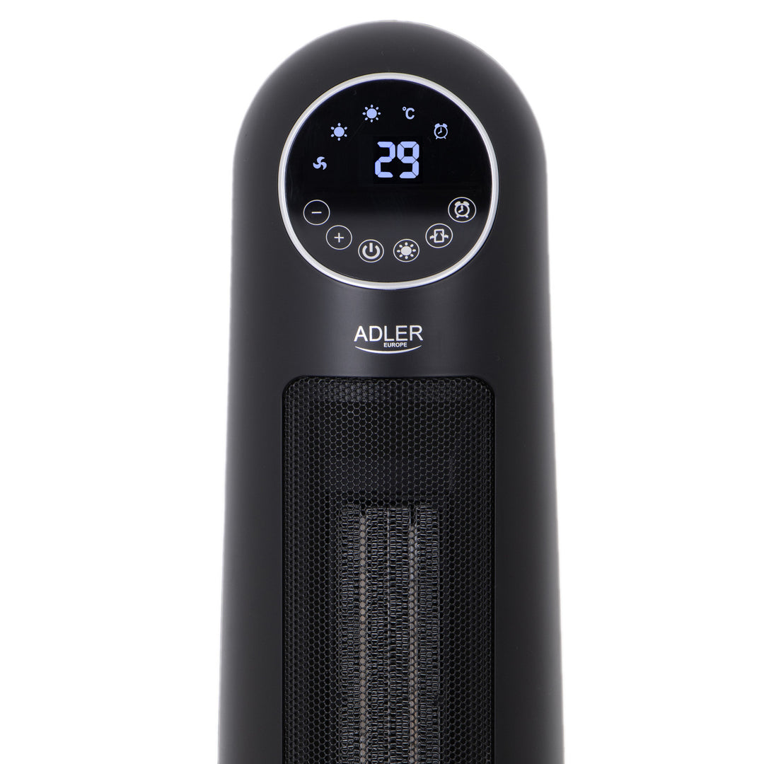 Adler AD 7731 Ceramic Oscillating Column Fan Heater 2200W with LCD Timer Thermostate Remote Control