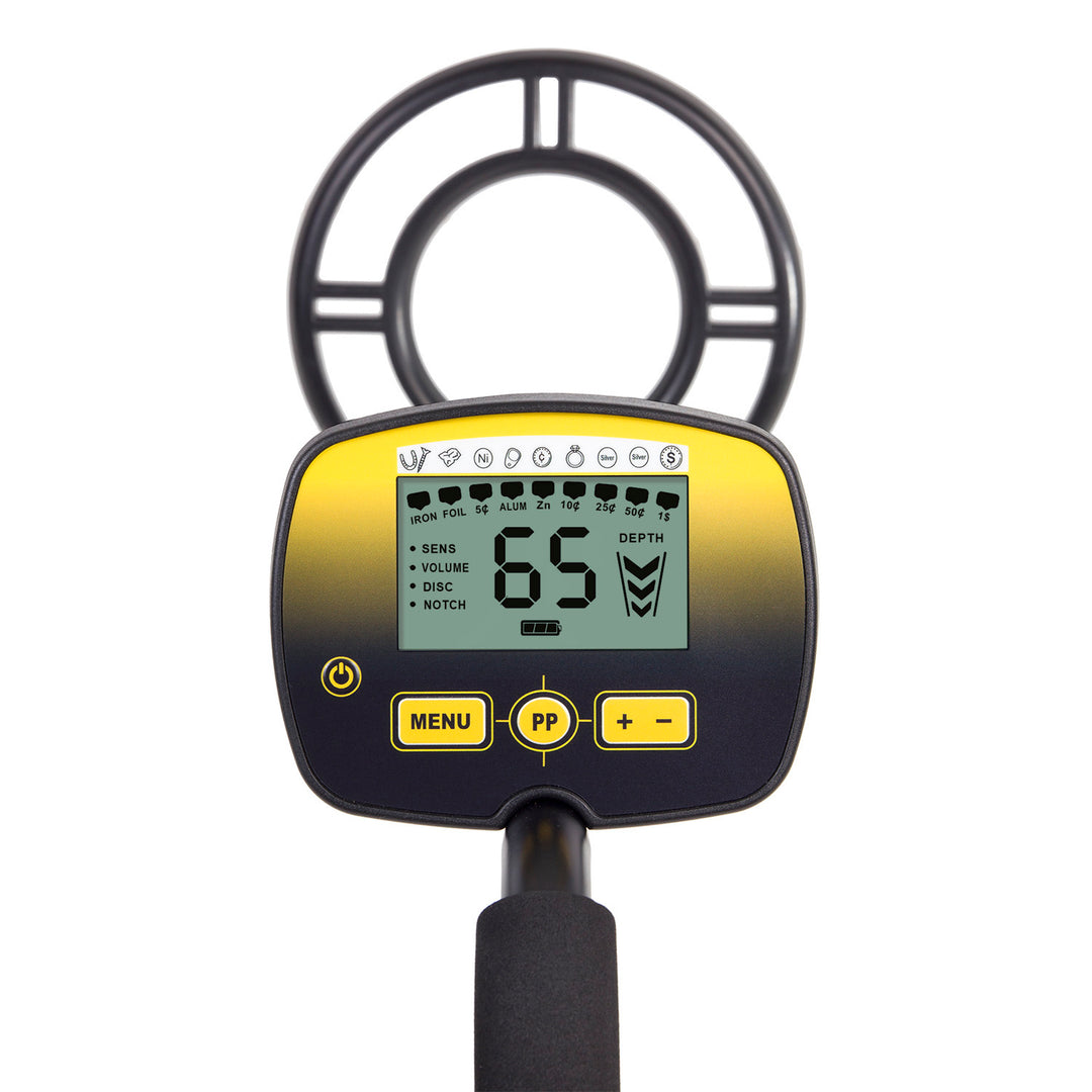 Maclean MCE995 Hunter Metaaldetector met waterdichte zoekspoel en LCD-scherm Metaaldetector Pinpoint Draadloos Werkt op batterijen