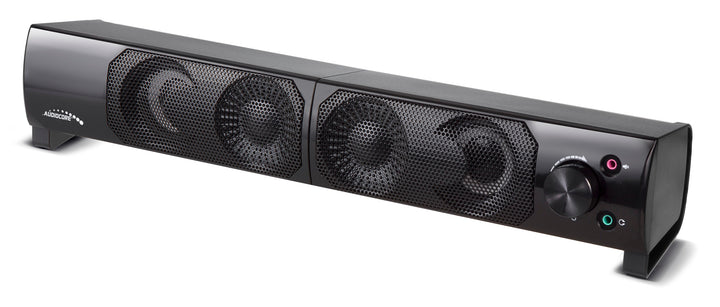 Audiocore AC955 2 in 1 altoparlante 2.0 per PC con funzione Soundbar RGB Retroilluminazione altoparlante stereo 2x3W RMS AUX 3.5 mm USB Alimentazione