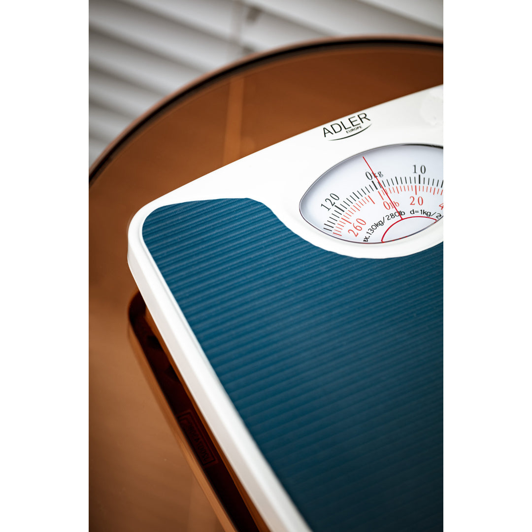 Adler AD 8151b Mechanical Bathroom Scale, Manual, Easy to Use, max. 130kg