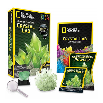 National Geographic-Glow en el Dark Crystal Growing Lab Kit-Grow Amazing Crystals at Home