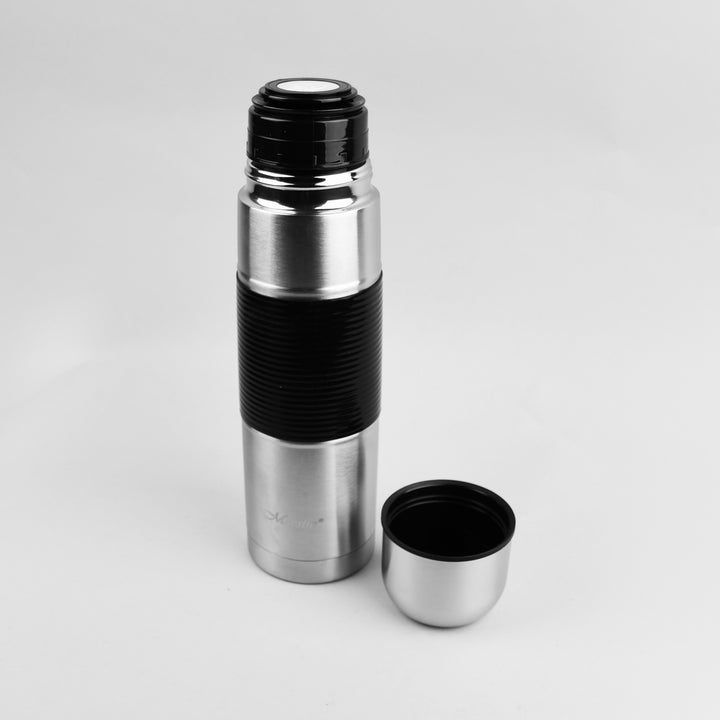 Bouteille thermos en acier inoxydable avec gobelet pour boissons chaudes ou froides (750ml)