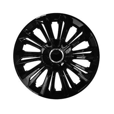 Hubcaps 15 inch NRM Extra Strong Black 4x Wheel covers