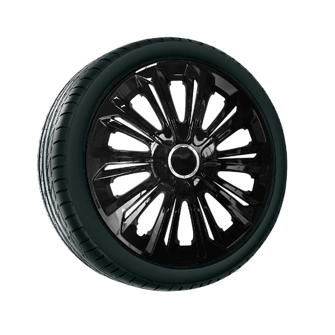 Tapacubos 15 pulgadas NRM Extra Strong Black 4x Wheel Covers