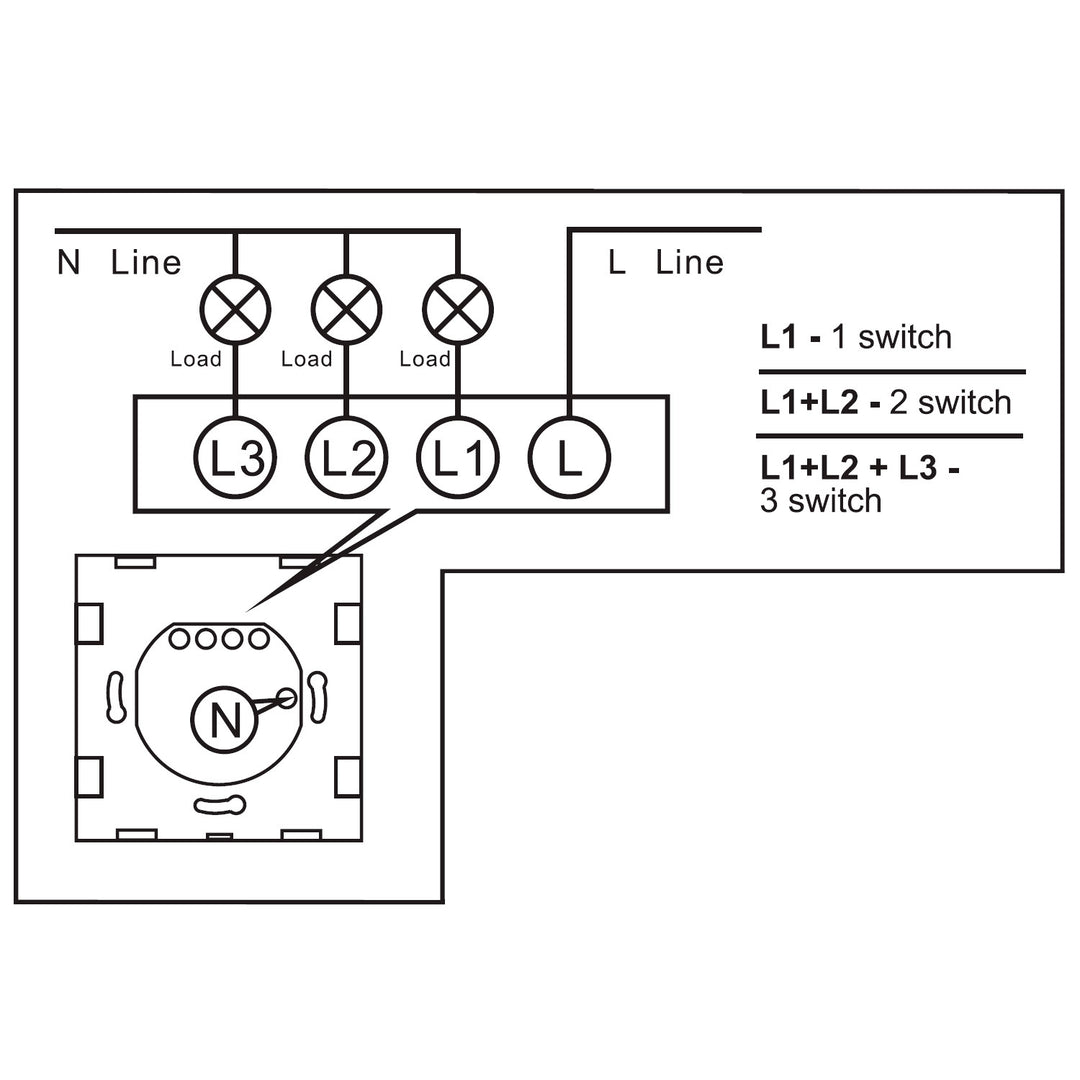 Maclean MCE716W Smart WiFi Touch Light Switch Compatibel met Tuya App Wandschakelaar Glazen schakelaar met van kleur veranderende LED-achtergrondverlichting Ingebouwde schakelaar 85 x 85 mm (1-voudig vierkant, wit)