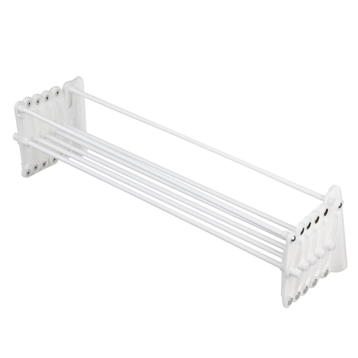 Wall-mounted telescopic clothes dryer Accordion drying rack wall-mounted (80cm, White)