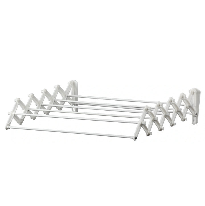 Wall-mounted telescopic clothes dryer Accordion drying rack wall-mounted (80cm, White)