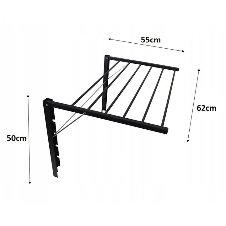 Majka Asciugabiancheria a parete Stendibiancheria a parete (60cm, Nero)