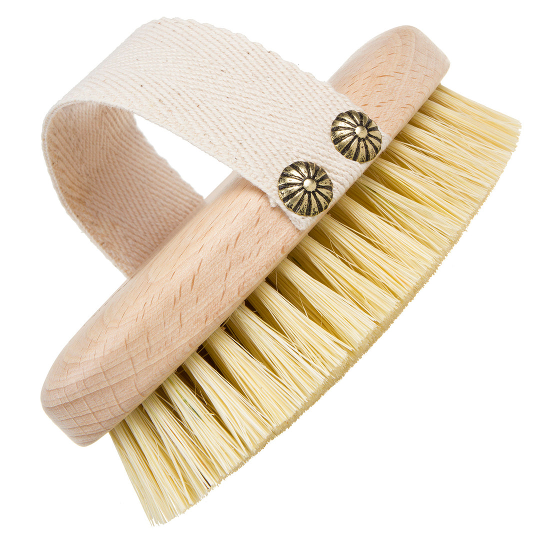 STARMANN 5/010 Brosse de gommage naturelle pour le corps Massage à sec Tampico Bois de hêtre Améliore la circulation sanguine