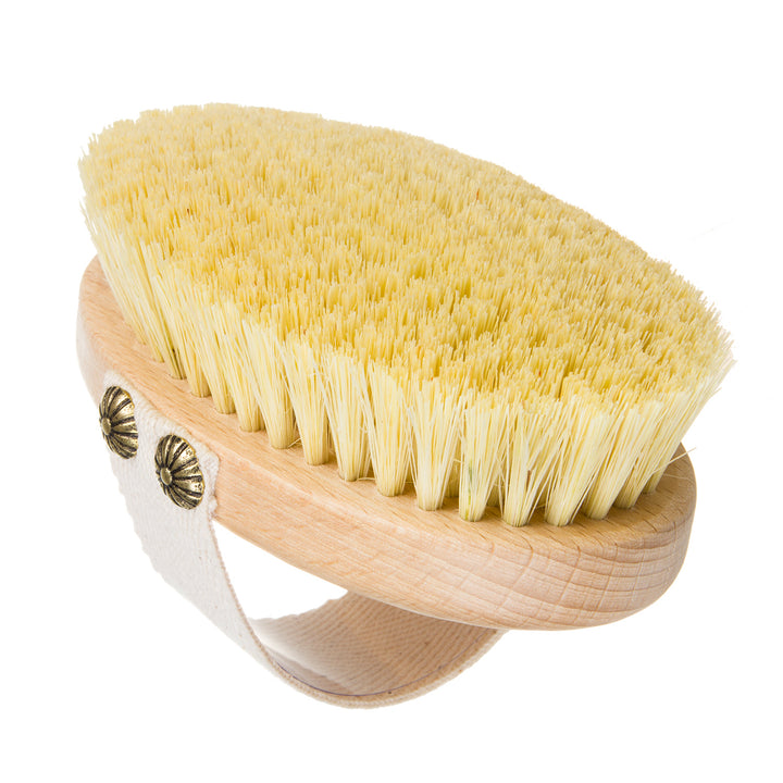 STARMANN 5/010 Brosse de gommage naturelle pour le corps Massage à sec Tampico Bois de hêtre Améliore la circulation sanguine