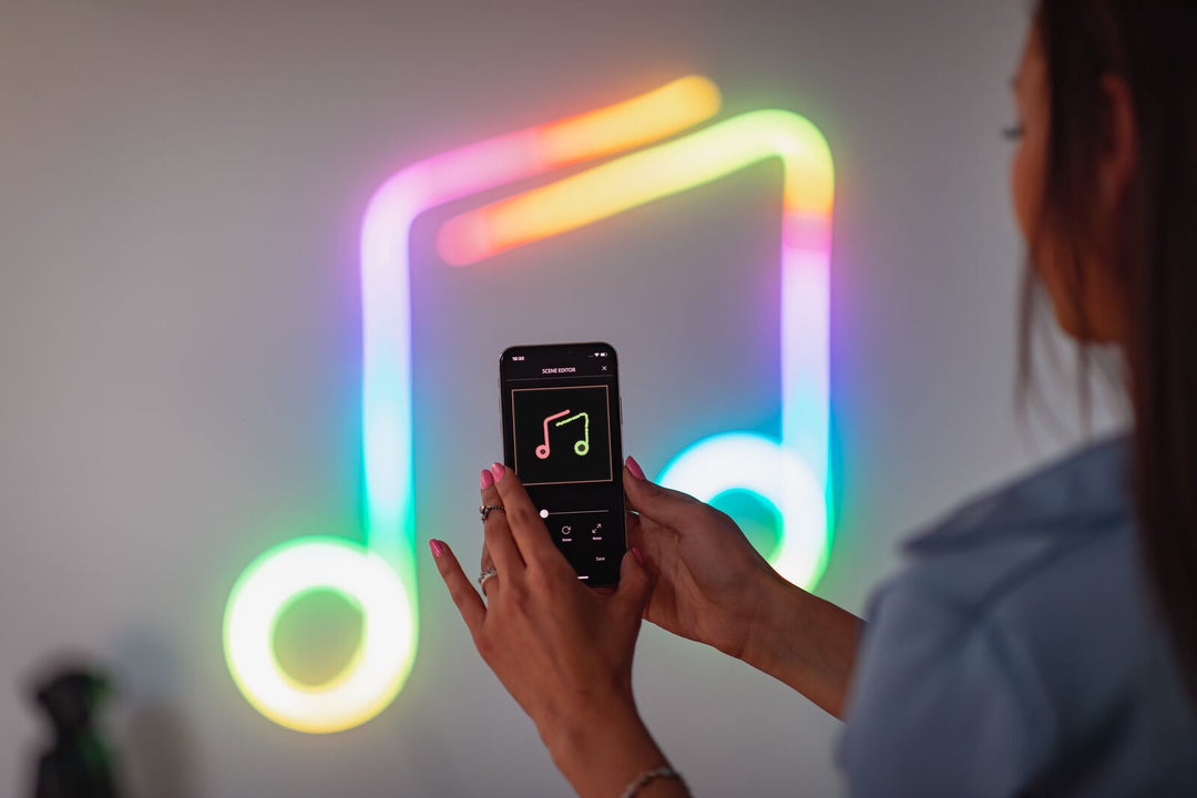 Luce decorativa LED smart flessibile effetto neon Tube Light flessibile Alexa Google Wi-Fi Bluetooth Twinkly Music 2m