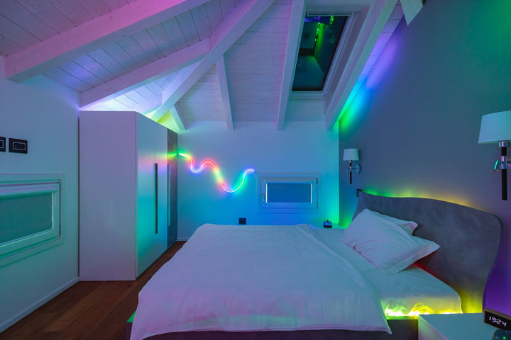 Luce decorativa LED smart flessibile effetto neon Tube Light flessibile Alexa Google Wi-Fi Bluetooth Twinkly Music 2m