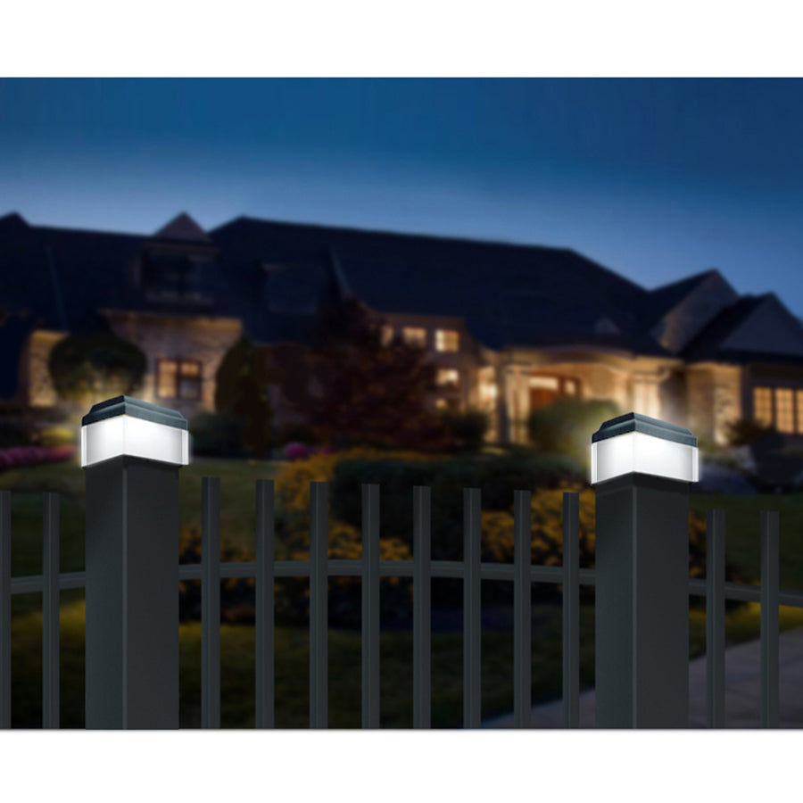 GreenBlue GB128 LED Fence Post Solar Lamp 100*100 with Dusk Sensor