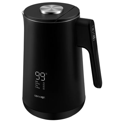 Concept RK3340 Acier inoxydable Kettle Digital 1,7L Water Indicator Cool Touch System 1500W
