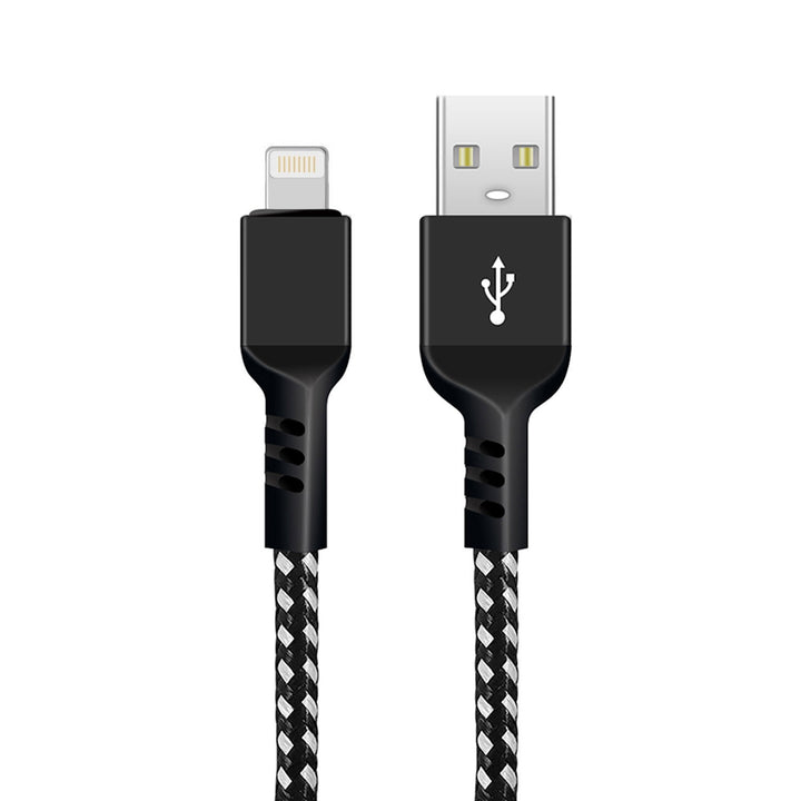 Kabel für iPhone Maclean, für iPhone, unterstützt Schnellladung 2.4A, Datenübertragung, 5V/2.4A, Schwarz, Länge 2m, MCE481