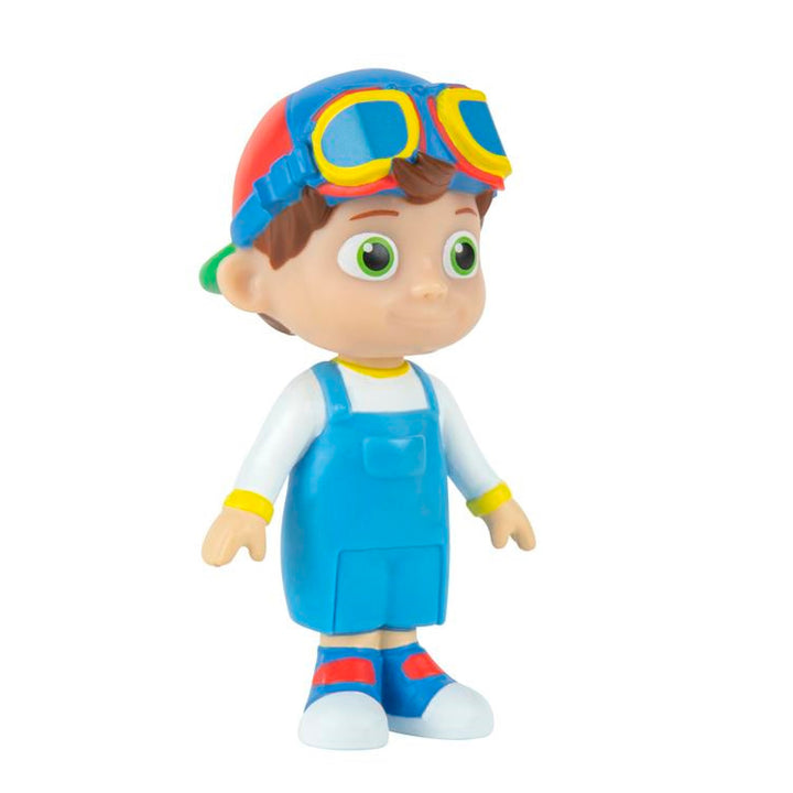 CoComelon CMW0169 CoComelon 4 Figurine Pack Family Set 2 x JJ + TomTom + YoYo + Coloring Page