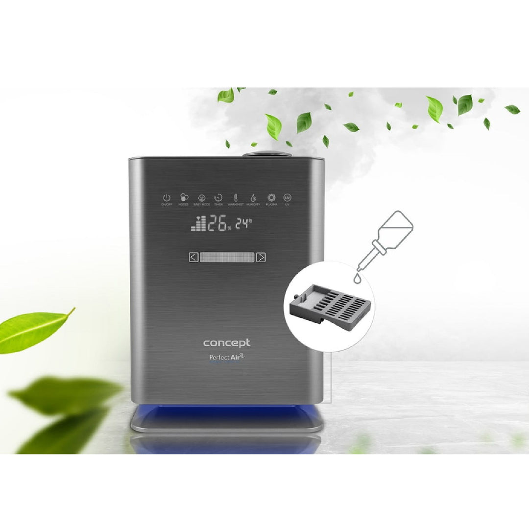 CONCEPT ZV2021 Humidifier Perfect Air Wifi Remote Aromatherapy Timer UV UVC LED Display