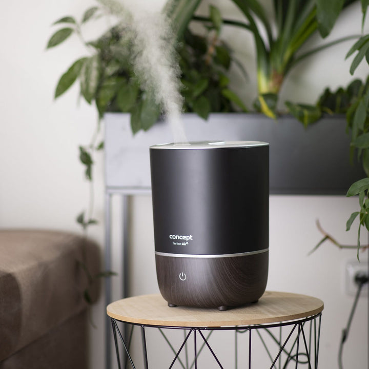 Concept  ZV1210 Perfect Air Humidificateur d'air Diffuseur d'aromathérapie 4L 3 niveaux d'intensité de vapeur Noir