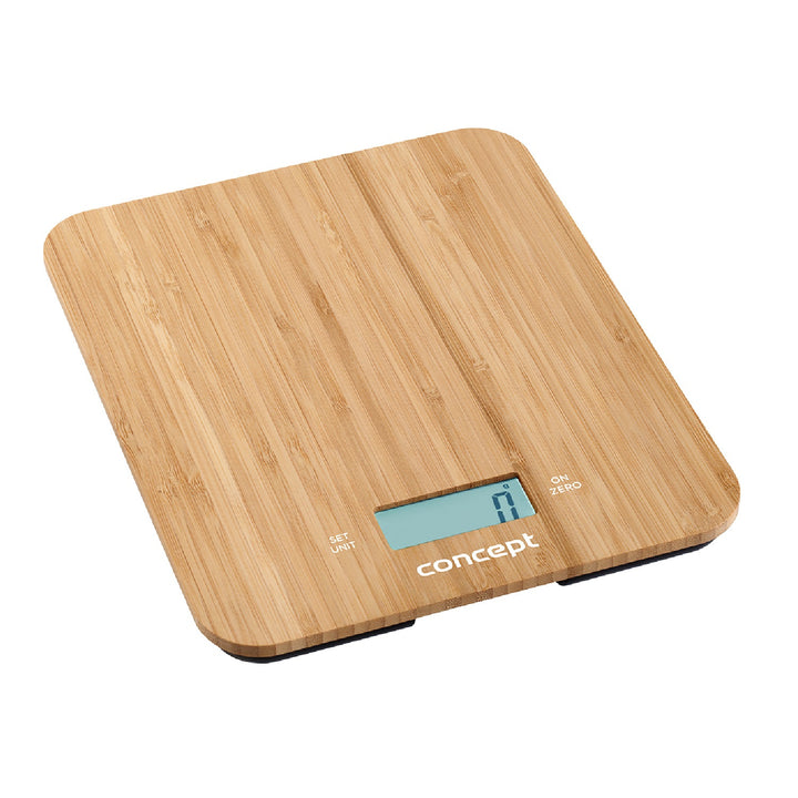 Concept VK5713 Balance de cuisine numérique - Bambou - 15kg Horloge Minuterie Design Bambou