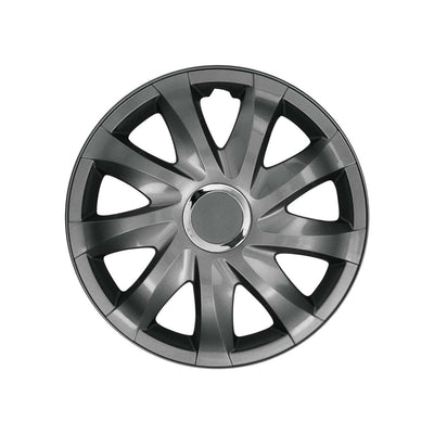 15 '' NRM DRIFT GRAFITO hubcaps 4 piezas de color grafito