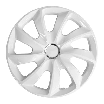 14''NRM STIG WHITE WHITE PAINTED hubcaps 4 pièces