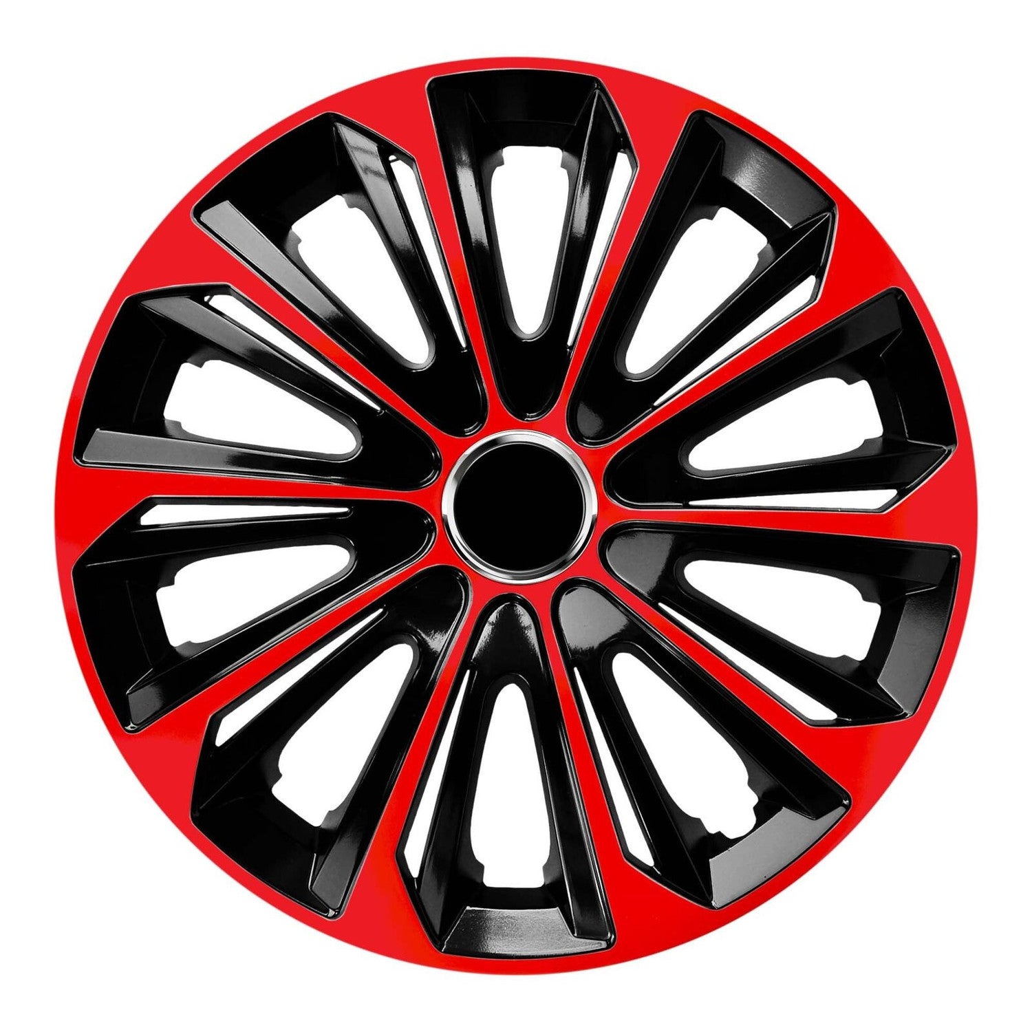 Hubcaps 16'' NRM EXTRA STRONG RED BLACK red-black 4 pieces ...