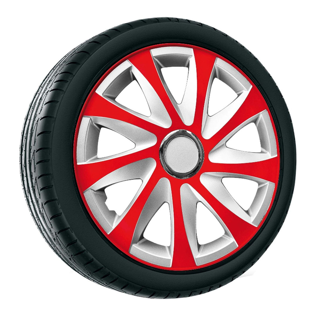 Capuchons 14'' NRM EXTRA DRIFT RED SILVER rouge-argent 4 pièces