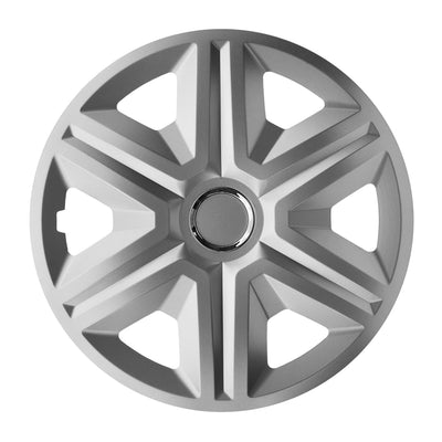 NRM FAST Silver 15" Juego de 4 tapacubos para ruedas 15" barniz plateado