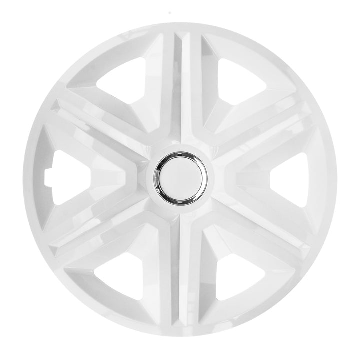 NRM FAST WHITE 14" Set di 4 coprimozzi copriruota 14" bianco lucido