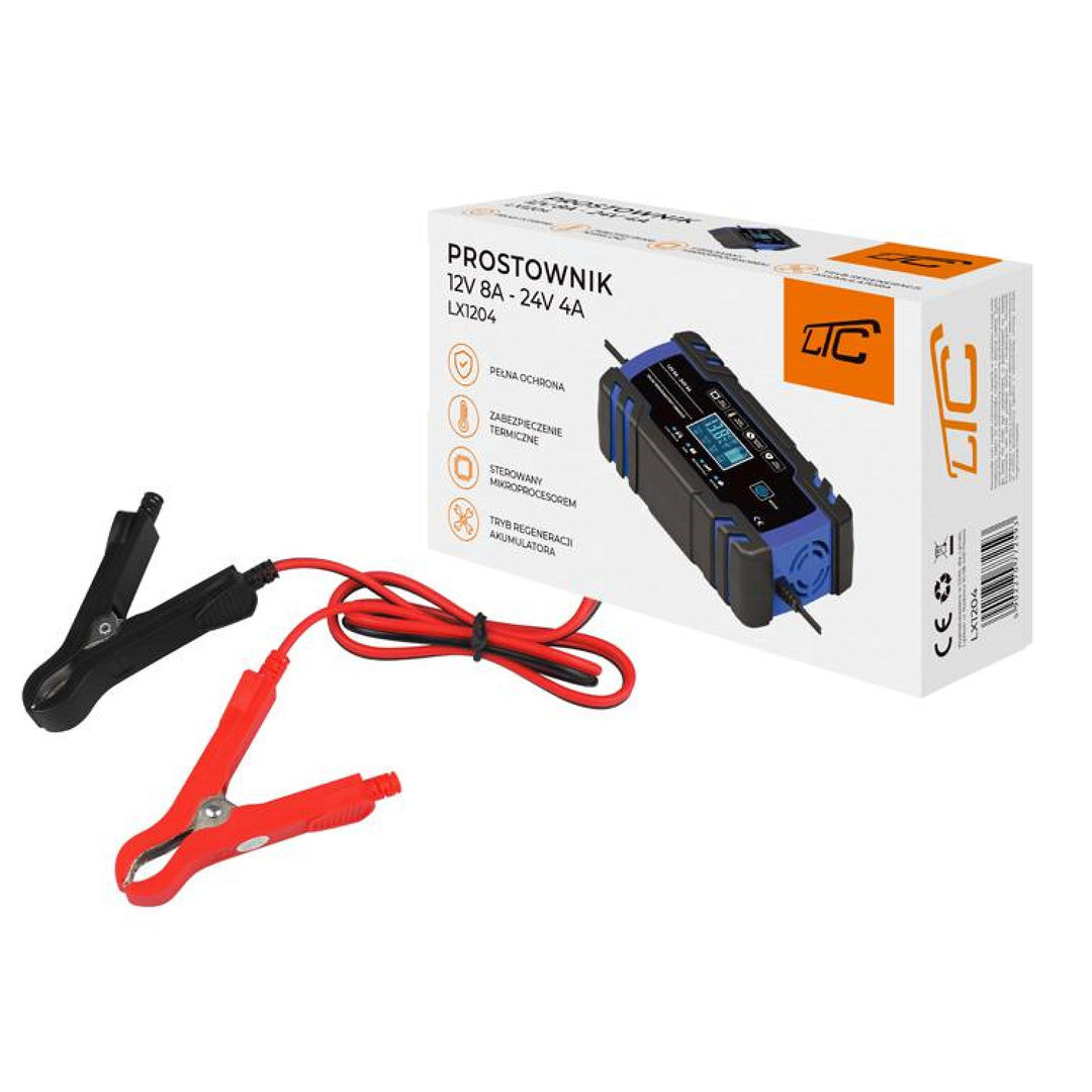 LTC LX1204 Cargador para batería de coche automático de microprocesador  12 / 24 V 120Ah AGM