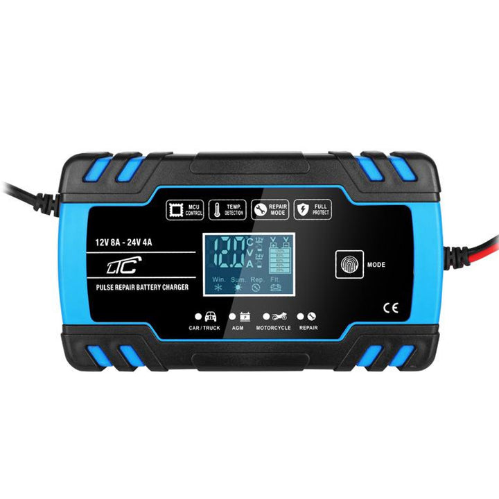 LAMEX LX1204 Pulse Repair Battery Charger 12V 8A / 24V 4A Batteries 120Ah AGM Lead Acid Gel