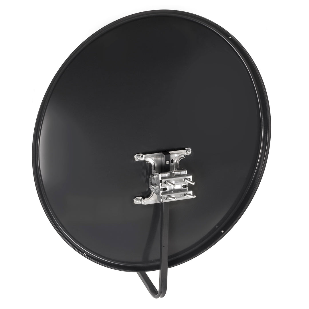 Antenna parabolica Maclean TV System, acciaio fosfatato, grafite, 65cm, MCTV-926