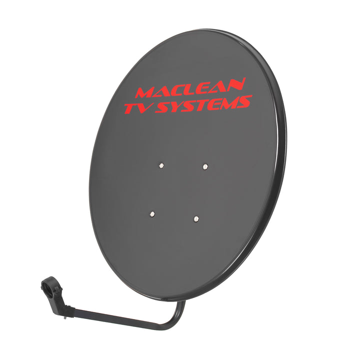 Antena parabólica Maclean TV System, acero fosfatado, grafito, 65 cm, MCTV-926