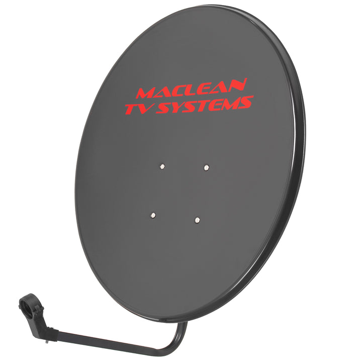 Antena parabólica Maclean TV System, acero fosfatado, grafito, 90 cm, MCTV-929