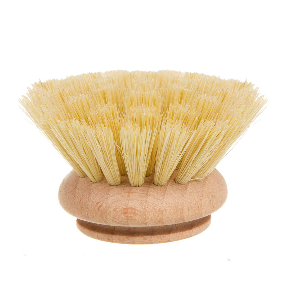 Dish Washing Brush Replacement Head Pot Sink Beech Wood Tampico Agave Durable