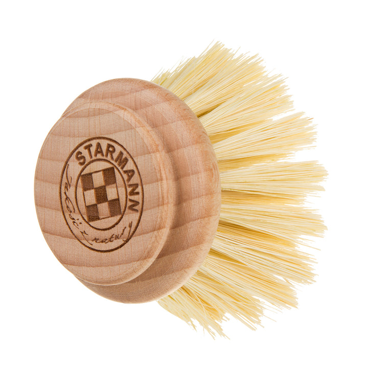 Dish Washing Brush Replacement Head Pot Sink Beech Wood Tampico Agave Durable