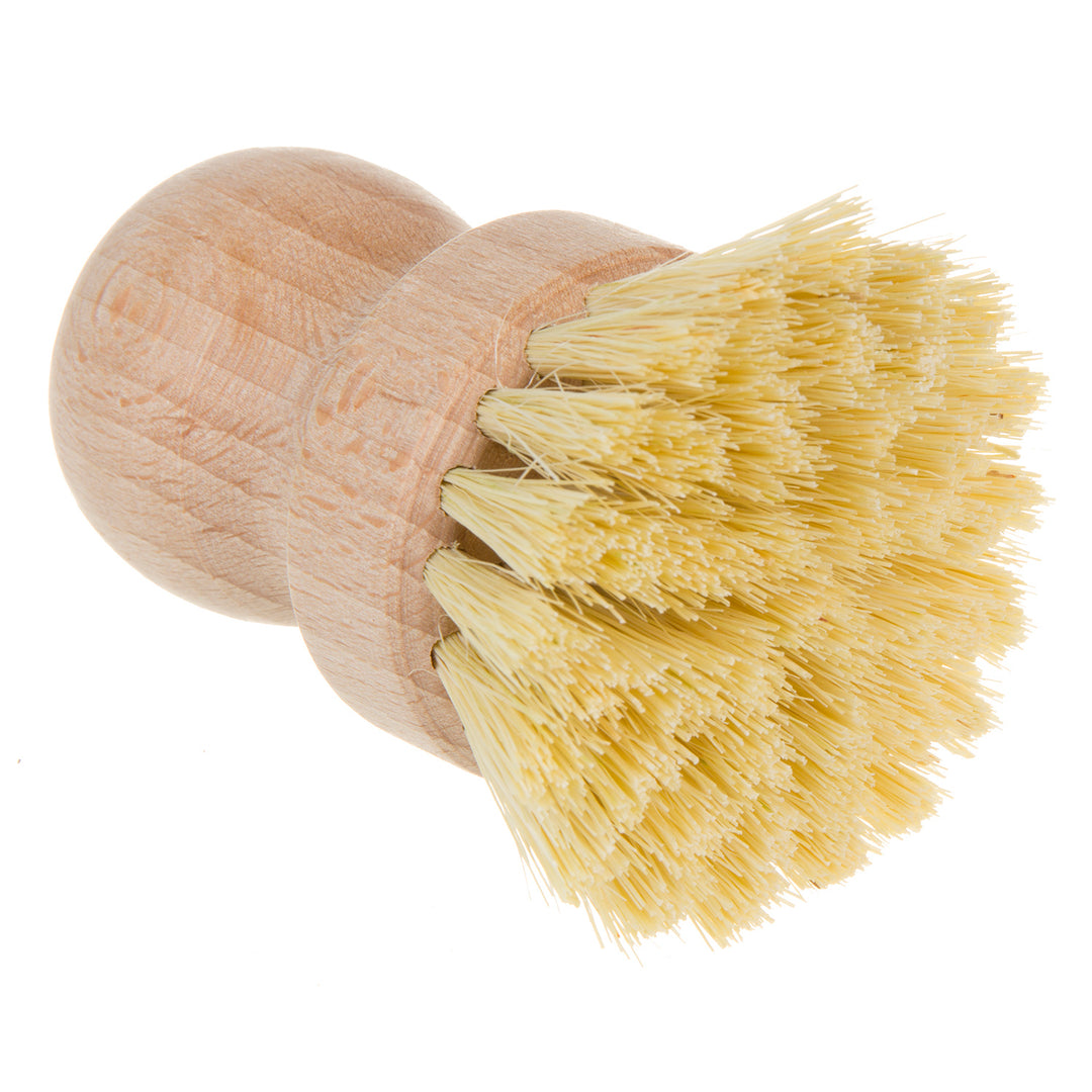 Dish Washing Brush Pot Wooden Tampico Agave Beech Wood Head Natural Washing Up