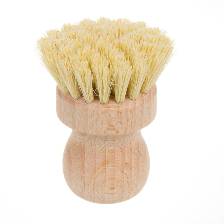 Dish Washing Brush Pot Wooden Tampico Agave Beech Wood Head Natural Washing Up